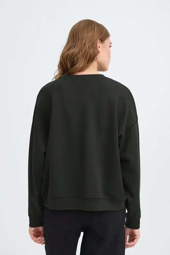 ICHI Kelicia Sweatshirt - Black