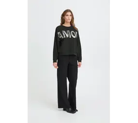 ICHI Kelicia Sweatshirt - Black