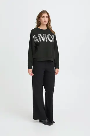 ICHI Kelicia Sweatshirt - Black