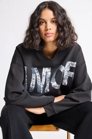 ICHI Kelicia Sweatshirt - Black