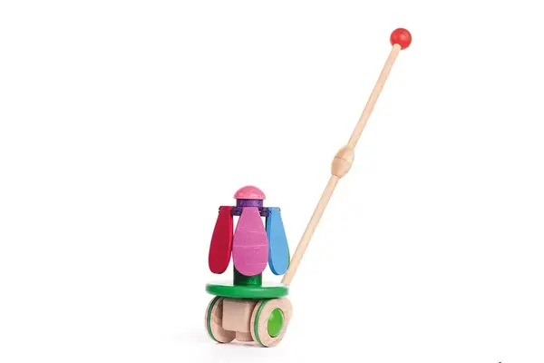 Houten Loopstok Bloem Houten Loopstok Bloem