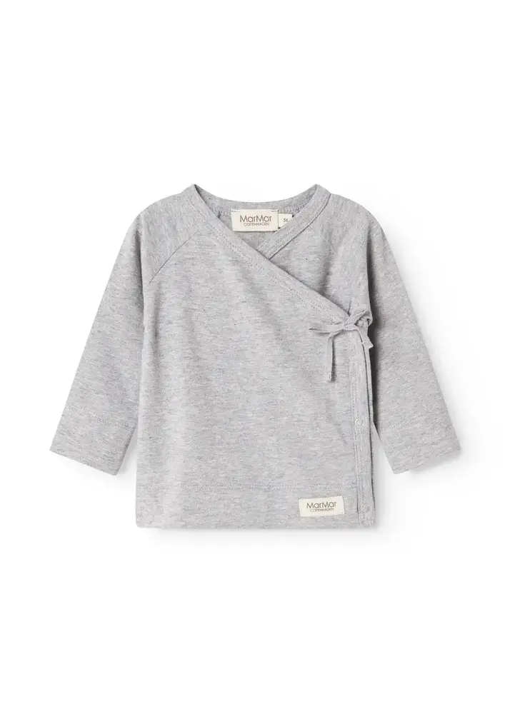MarMar Copenhagen T-Shirt Tut Wrap LS – Light Grey Melange MarMar Copenhagen T-Shirt Tut Wrap LS – Light Grey Melange
