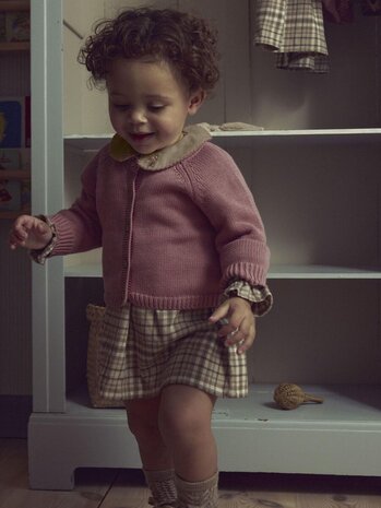 Lil' Atelier Ramla LS Short Knit Card - Nostalgia Rose