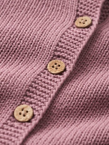 Lil' Atelier Ramla LS Short Knit Card - Nostalgia Rose