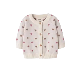 Lil' Atelier Saran LS Knit Card Heart - Turtledove Sepia Tint Lil' Atelier Saran LS Knit Card Heart - Turtledove Sepia Tint