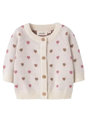 Lil' Atelier Saran LS Knit Card Heart - Turtledove Sepia Tint Lil' Atelier Saran LS Knit Card Heart - Turtledove Sepia Tint