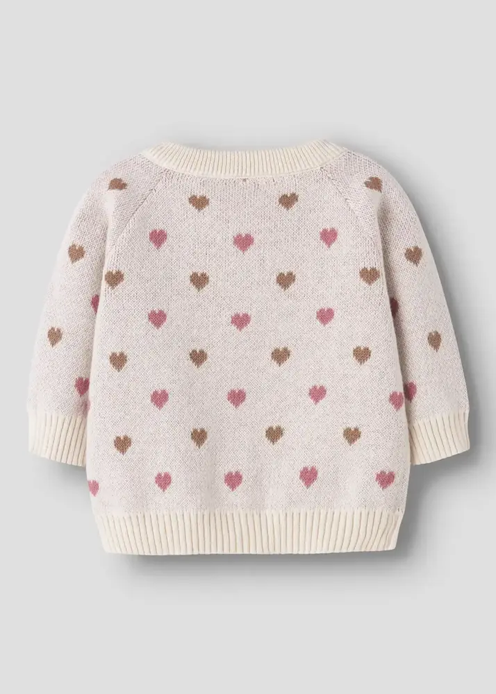 Lil' Atelier Saran LS Knit Card Heart - Turtledove Sepia Tint Lil' Atelier Saran LS Knit Card Heart - Turtledove Sepia Tint