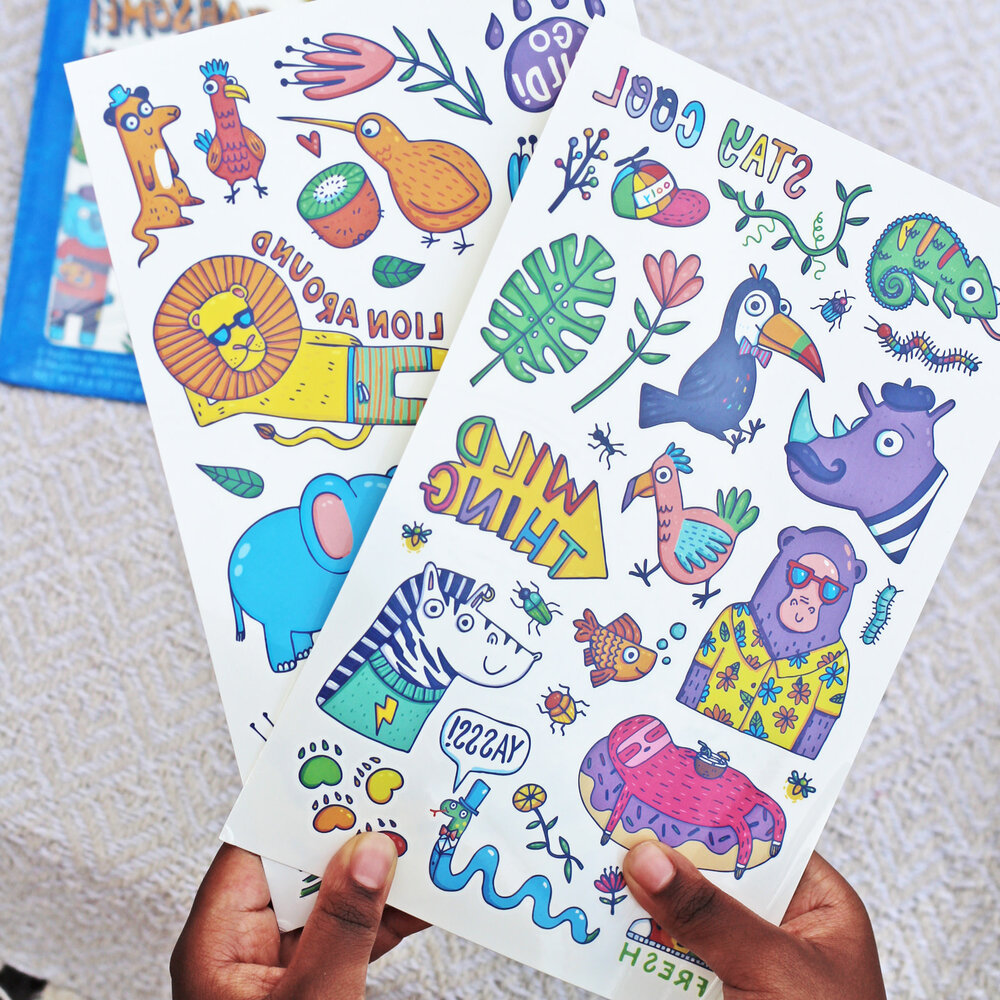 Ooly Temporary Tattoo - Party Animals Ooly Temporary Tattoo - Party Animals