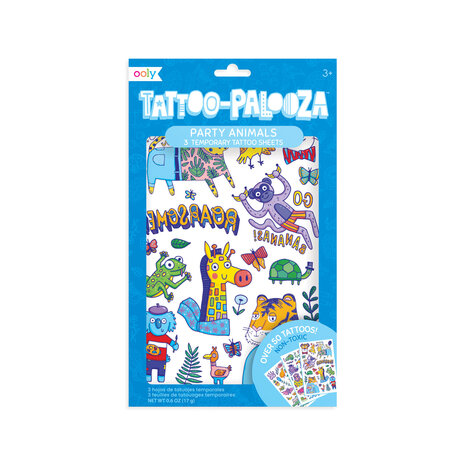 Ooly Temporary Tattoo - Party Animals Ooly Temporary Tattoo - Party Animals