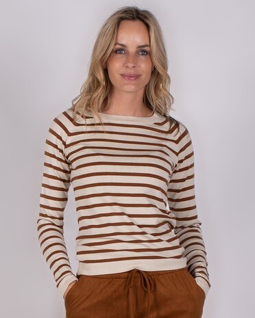 The Clothed Top Kiev - Stripe Bronze Pale The Clothed Top Kiev - Stripe Bronze Pale