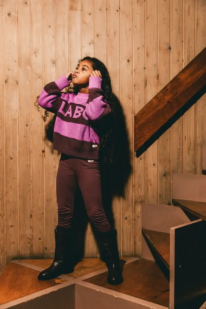 Labo De Colores Trui Rhone - Pink Stripes