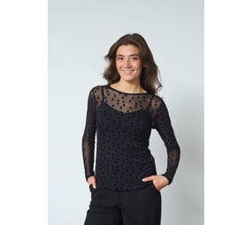 SistersPoint New Gani Blouse - Black Dot