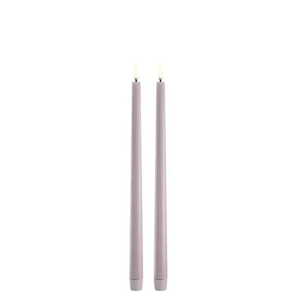 Uyuni LED slim taper candle, Light lavender, Smooth - 2,3x32 cm Uyuni LED slim taper candle, Light lavender, Smooth - 2,3x32 cm