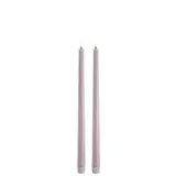 Uyuni LED slim taper candle, Light lavender, Smooth - 2,3x32 cm