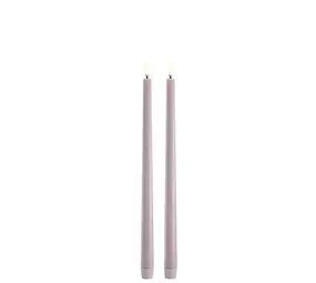 Uyuni LED slim taper candle, Light lavender, Smooth - 2,3x32 cm Uyuni LED slim taper candle, Light lavender, Smooth - 2,3x32 cm