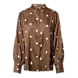 Y.A.S Pella LS Shirt - Pinecone Ecru Dots