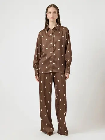 Y.A.S Pella HW Pant - Pinecone Ecru Dots