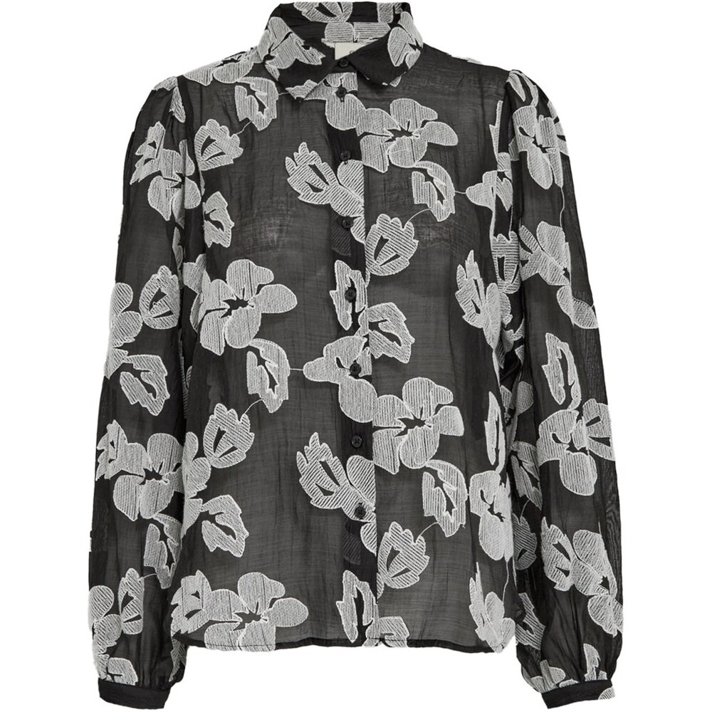 Peppercorn Magdalena Shirt - Black Jacquard