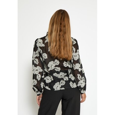 Peppercorn Magdalena Shirt - Black Jacquard