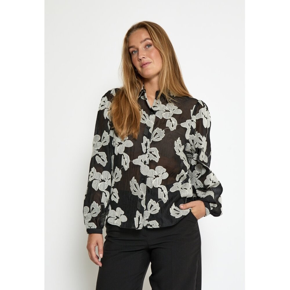 Peppercorn Magdalena Shirt - Black Jacquard