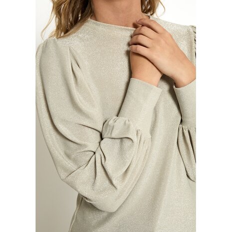 Peppercorn Lucina Blouse - Fog Sand Metal