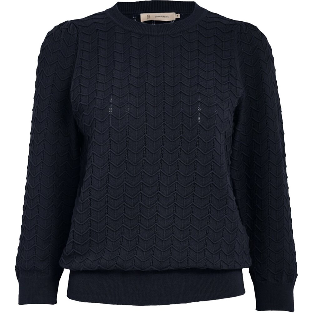 Peppercorn Rosy 3/4 Sleeve Pullover - Dark Navy