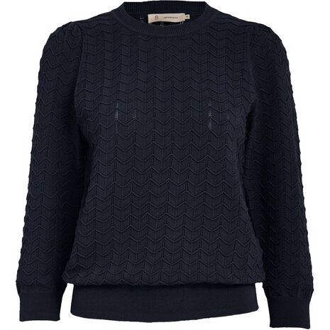 Peppercorn Rosy 3/4 Sleeve Pullover - Dark Navy