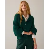 Summum Woman Cardigan Cozy melange knit – Emerald Green