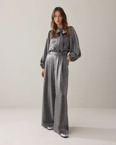 Summum Woman Blouse Metallic shine – Midgrey Summum Woman Blouse Metallic shine – Midgrey