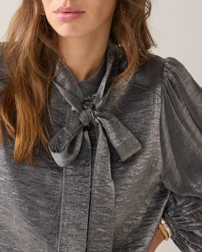 Summum Woman Blouse Metallic shine – Midgrey Summum Woman Blouse Metallic shine – Midgrey