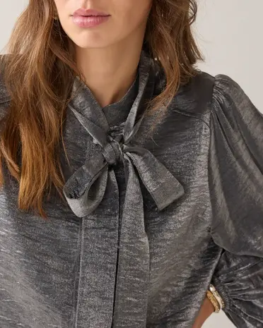 Summum Woman Blouse Metallic shine – Midgrey Summum Woman Blouse Metallic shine – Midgrey