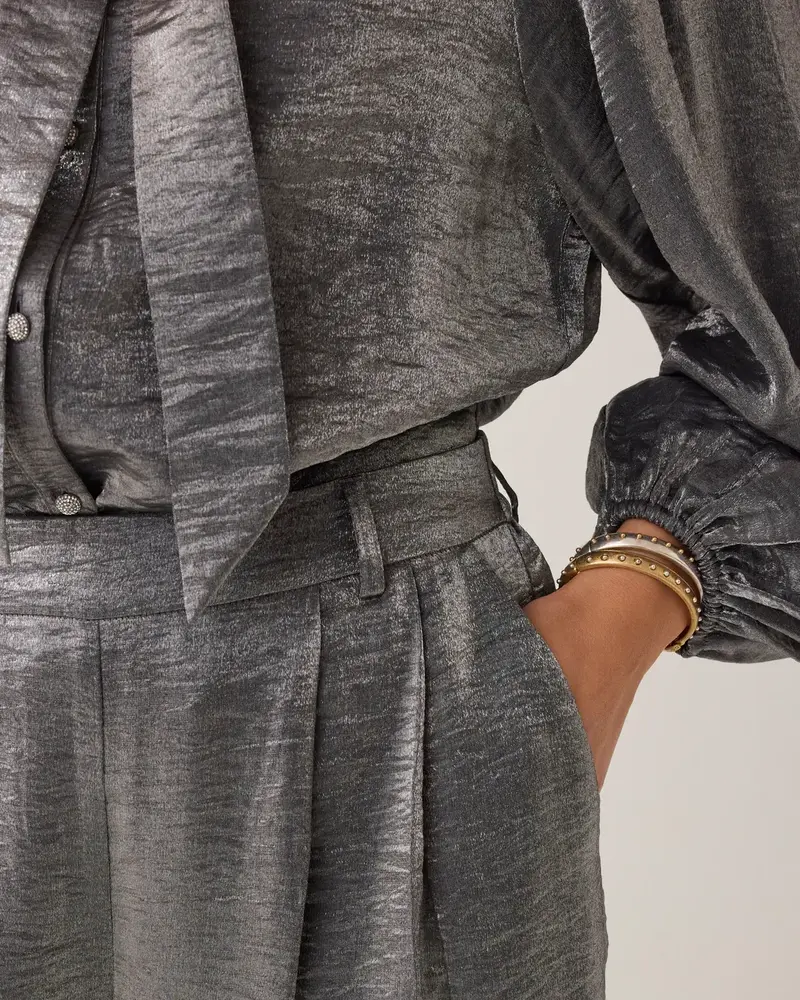 Summum Woman Trousers Metallic shine – Midgrey Summum Woman Trousers Metallic shine – Midgrey