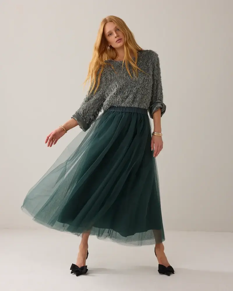 Summum Woman Skirt Mesh – Emeraldgreen Summum Woman Skirt Mesh – Emeraldgreen