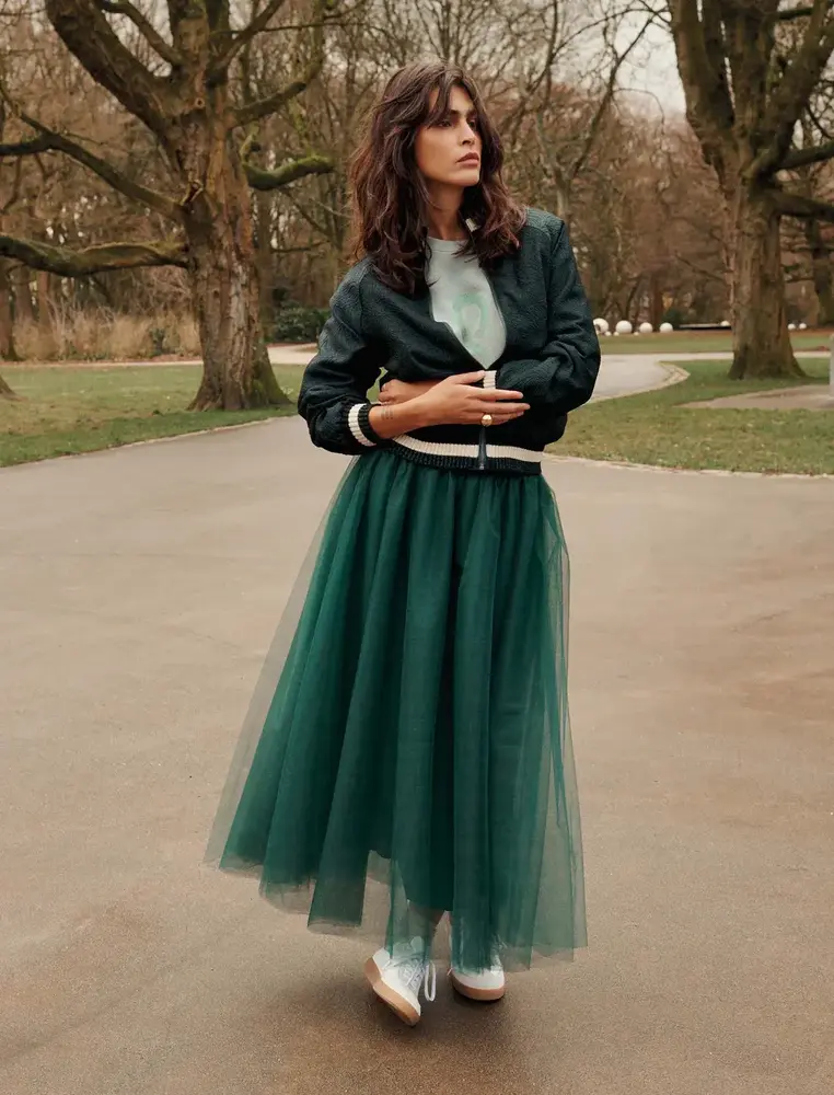 Summum Woman Skirt Mesh – Emeraldgreen Summum Woman Skirt Mesh – Emeraldgreen