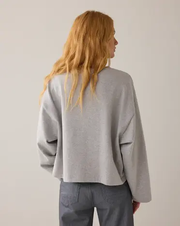 Summum Woman Jersey Embellished sweat – Midgrey Summum Woman Jersey Embellished sweat – Midgrey