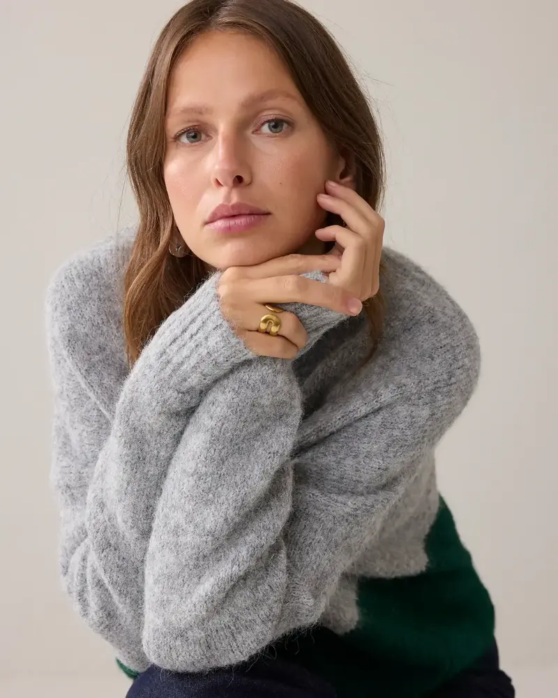 Summum Woman Sweater Cozy melange knit – Midgrey Summum Woman Sweater Cozy melange knit – Midgrey