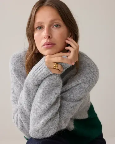 Summum Woman Sweater Cozy melange knit – Midgrey Summum Woman Sweater Cozy melange knit – Midgrey