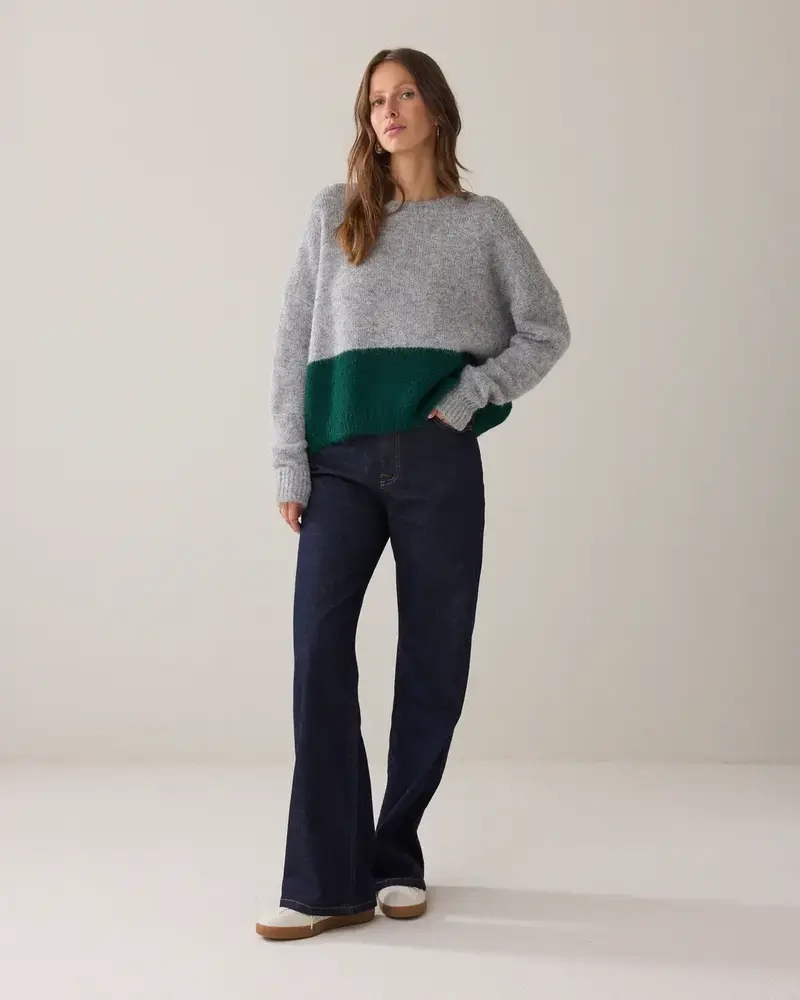 Summum Woman Sweater Cozy melange knit – Midgrey Summum Woman Sweater Cozy melange knit – Midgrey