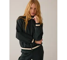 Summum Woman Bomber jacket Glitter jacquard – Emeraldgreen Summum Woman Bomber jacket Glitter jacquard – Emeraldgreen