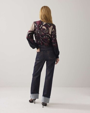 Summum Woman Jeans straight leg Twill comford denim – Gold