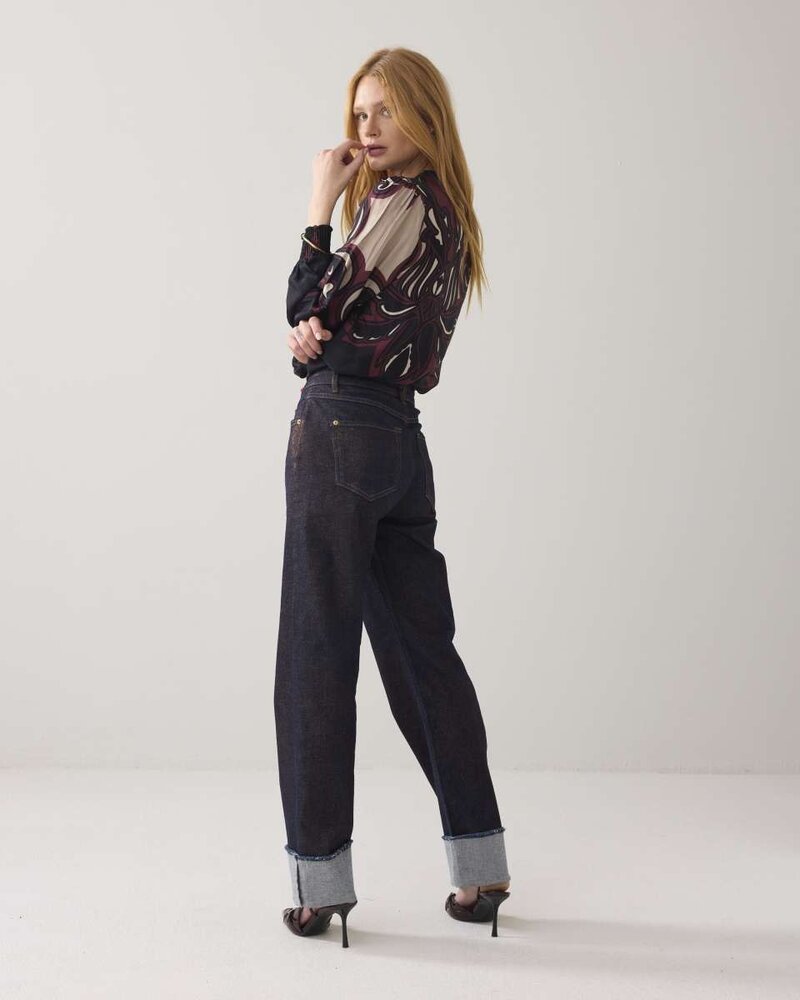 Summum Woman Jeans straight leg Twill comford denim – Gold