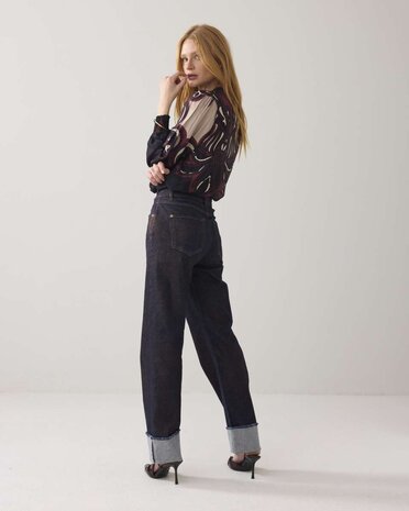 Summum Woman Jeans straight leg Twill comford denim – Gold