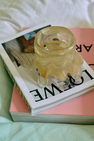 HK Living Candle Holder Low - Cream