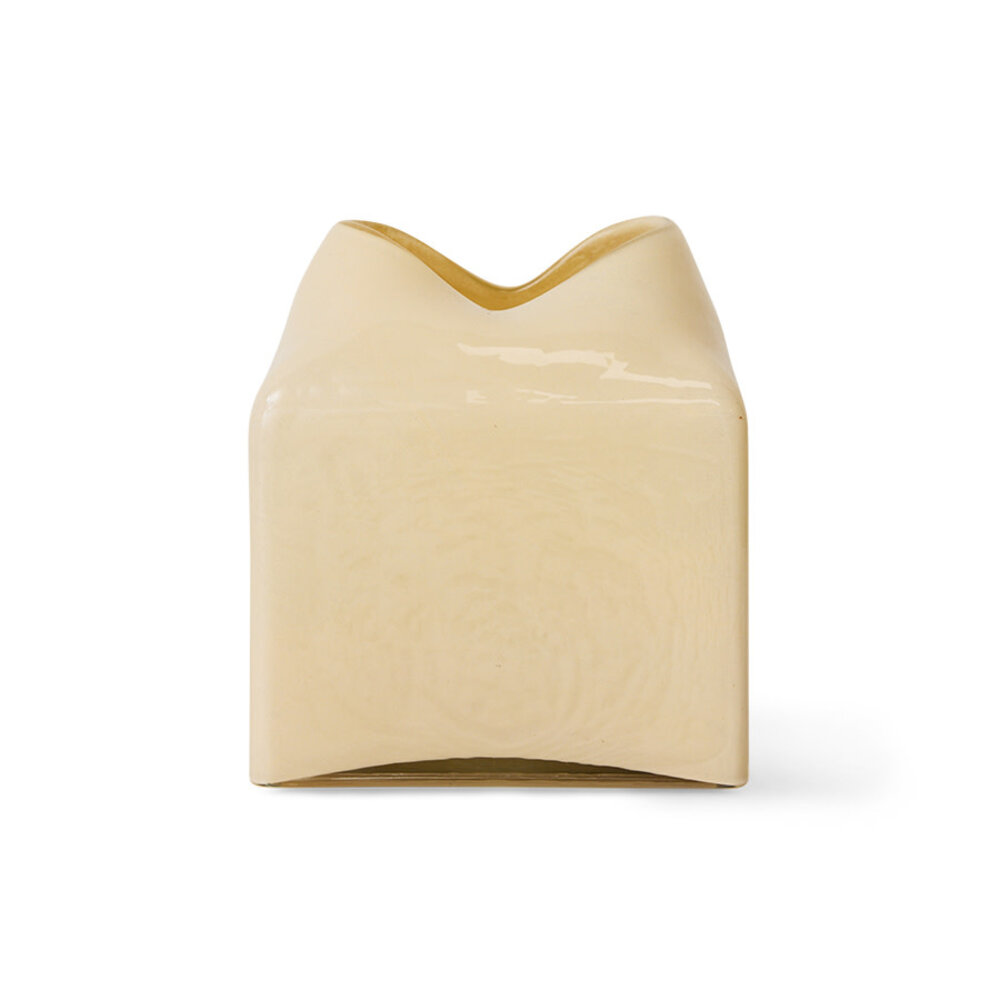HK Living Forma Glass Vase - Cream