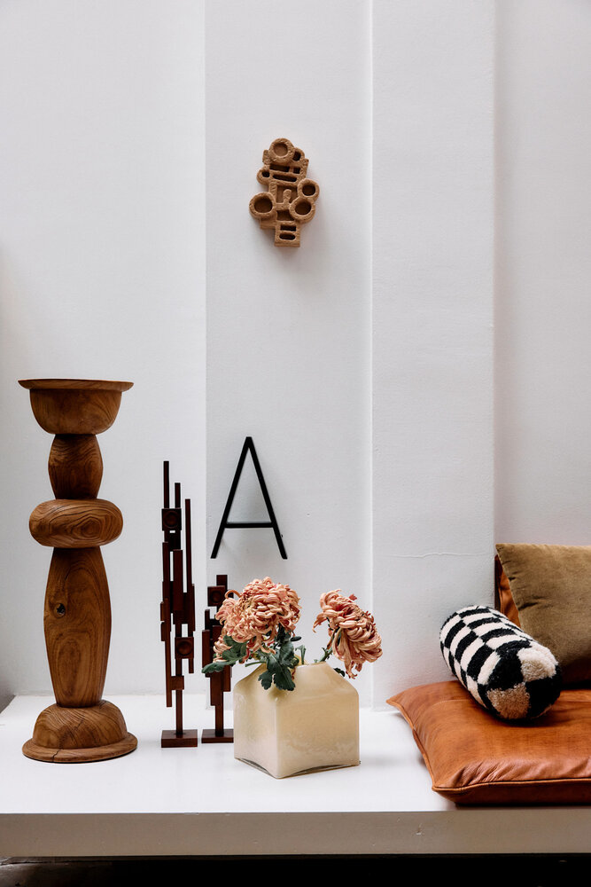 HK Living Forma Glass Vase - Cream