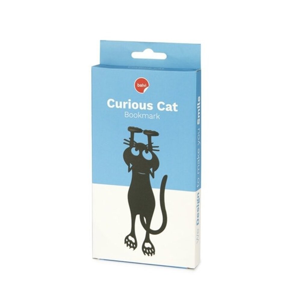 Balvi Bookmark Curious Cat - Black