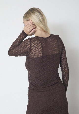 SistersPoint Gimas Blouse - Dark Chocolate