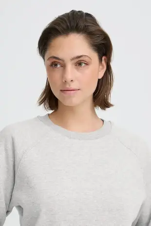 ICHI Lela Sweatshirt - L. Grey Green Glitter