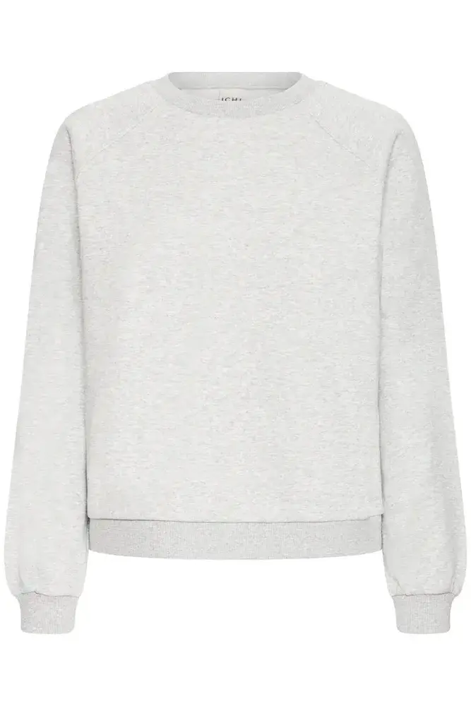 ICHI Lela Sweatshirt - L. Grey Green Glitter