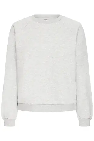ICHI Lela Sweatshirt - L. Grey Green Glitter